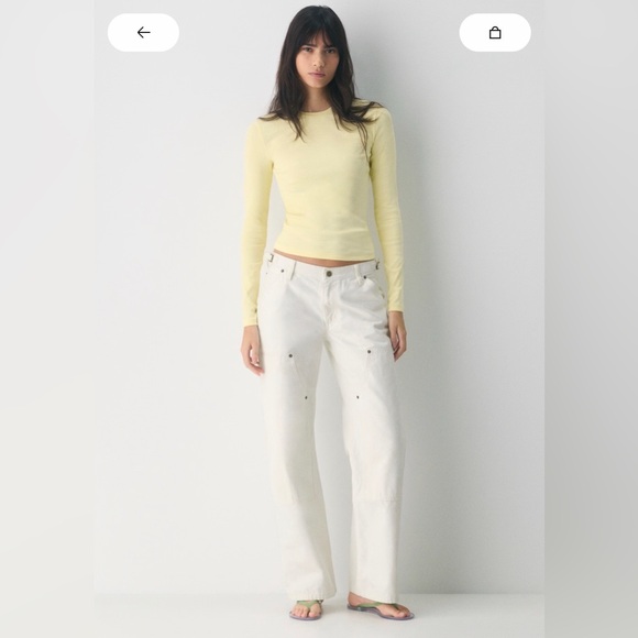 Aritzia Light Birch York Pant White 6 - Picture 3 of 6